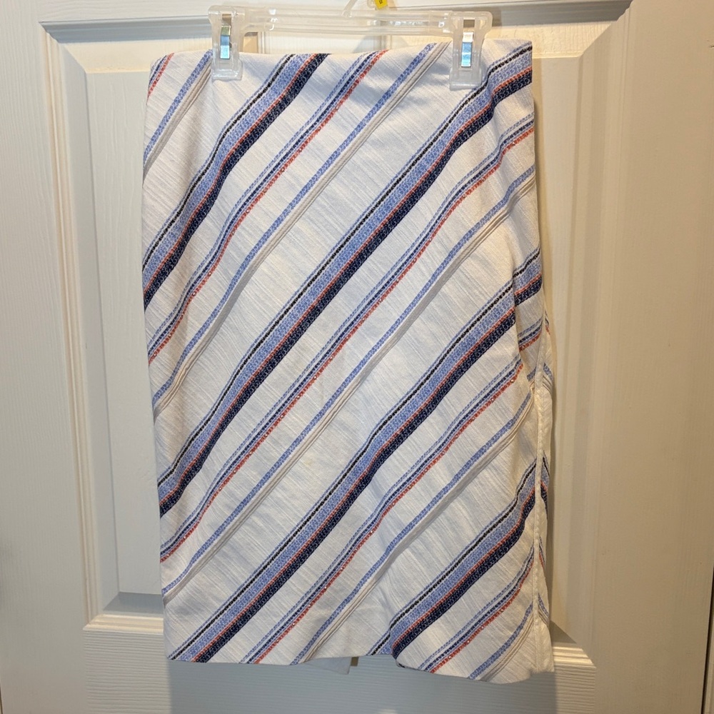 White House Black Market Diagonal Striped Skirt